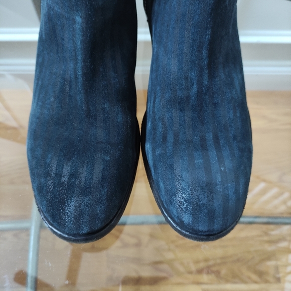 John Varvatos Keith Striped Suede Boots Men's 9.5 Handmade In Italy - Picture 9 of 13